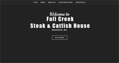 Desktop Screenshot of fallcreeksteakhouse.com